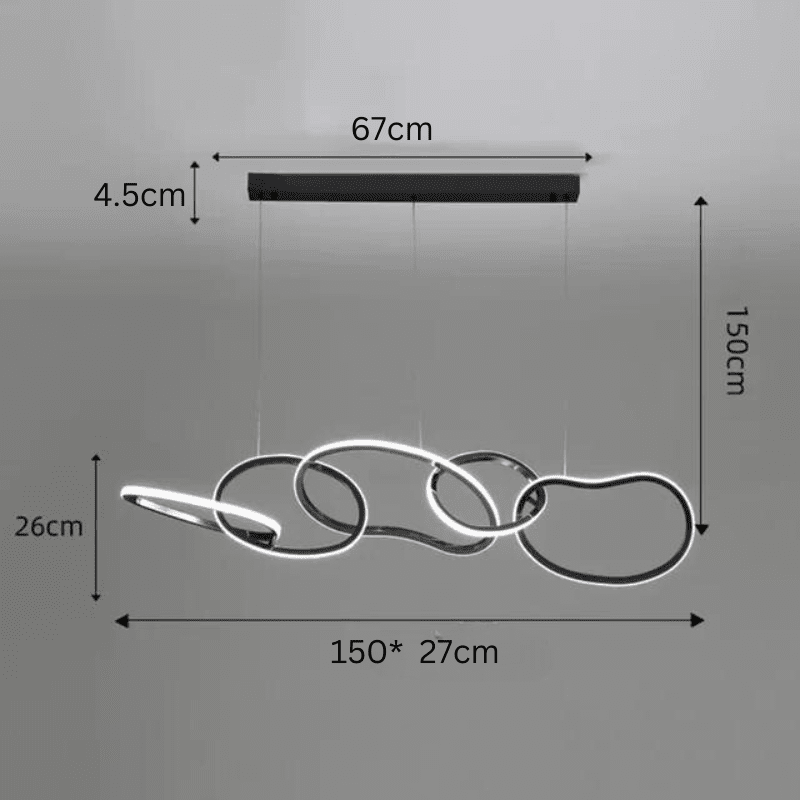 Cirque Ring Pendant Light in Rose Gold or Gold Finish