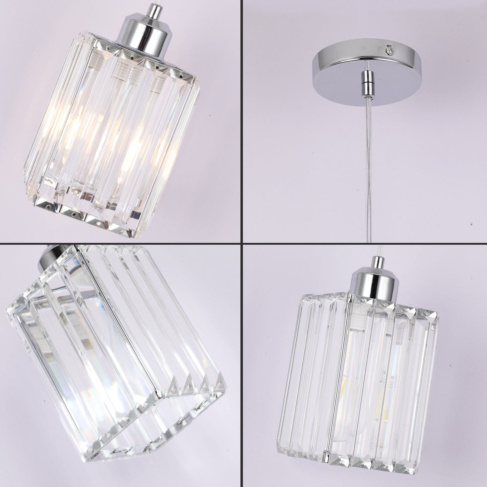 Lumistra Crystal Glass Pendant Light for Living Rooms