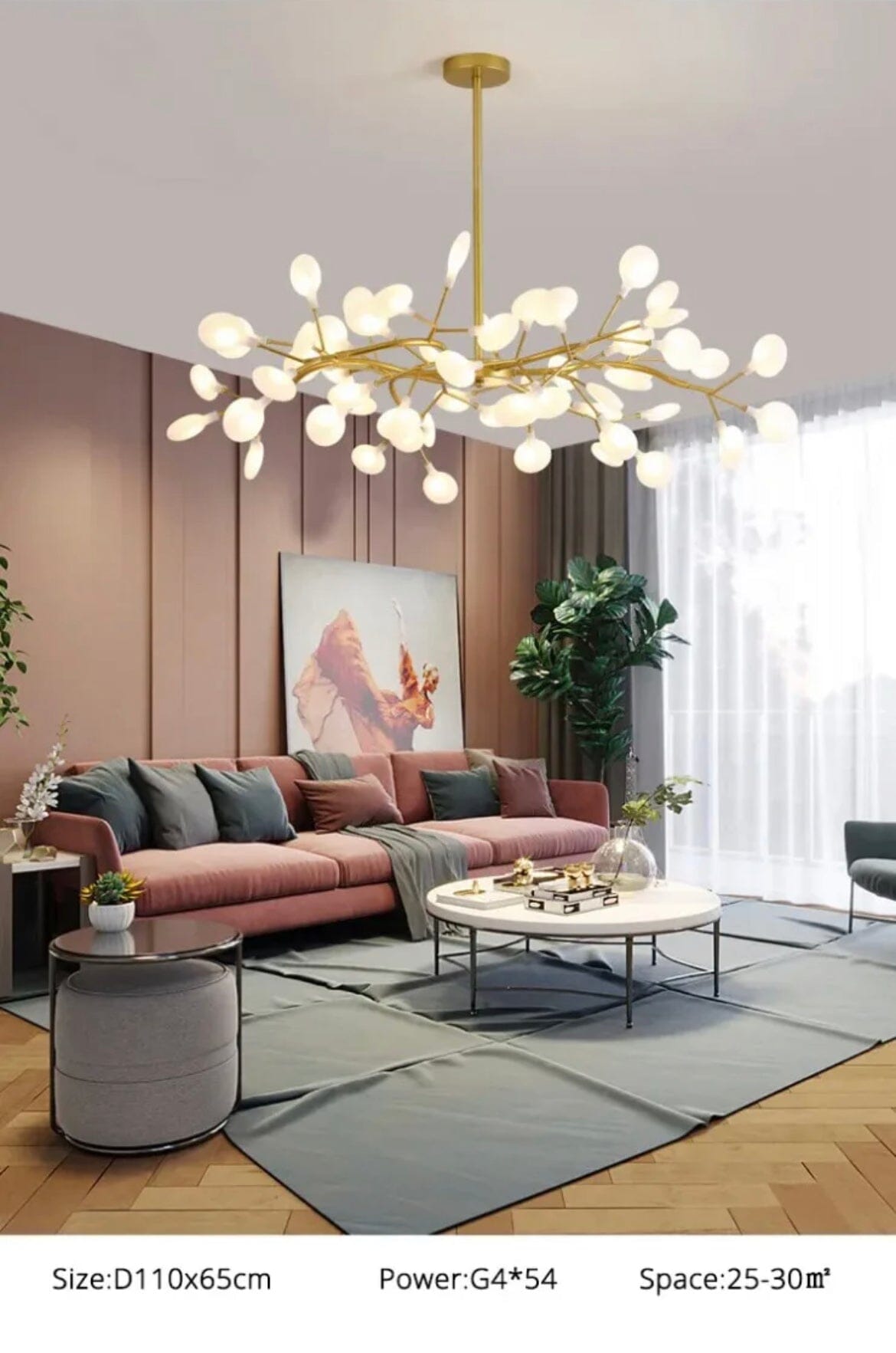 LumaFlare Iron LED Chandelier for Modern Interiors Style