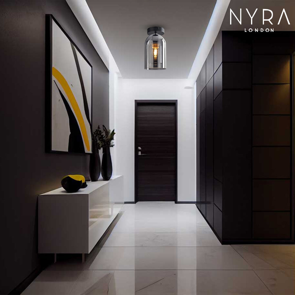 CelestiaNova Glass Globe Wall Lamp For Living Room