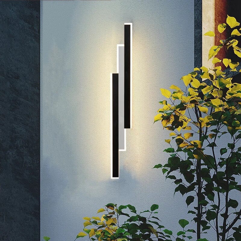Asterra Triple-Rect Wall Sconce Outdoor Porch Light
