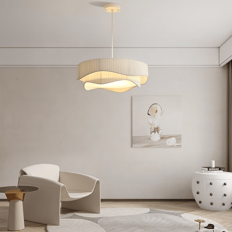 Aurelia Pleated Fabric Pendant Lamp with Soft Glow Ambience