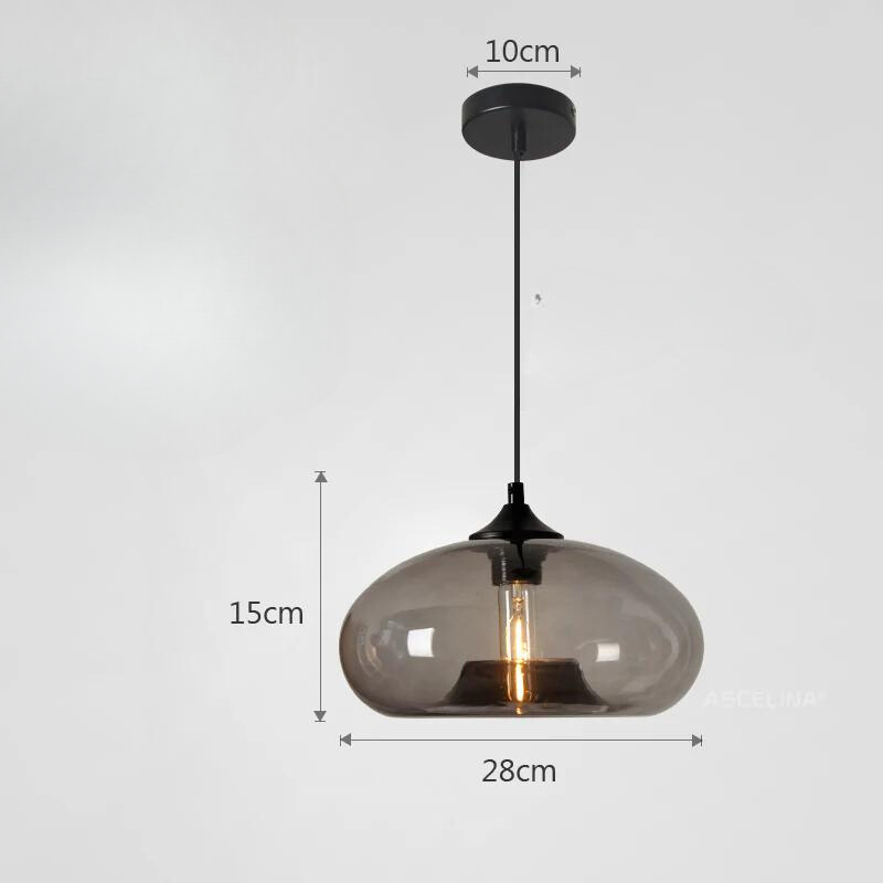 Aurelle | Retro Colored Glass Pendant Lamp For Living Room