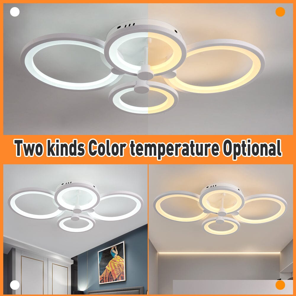NovaRing Modern Ring Acrylic Ceiling Light With Remote
