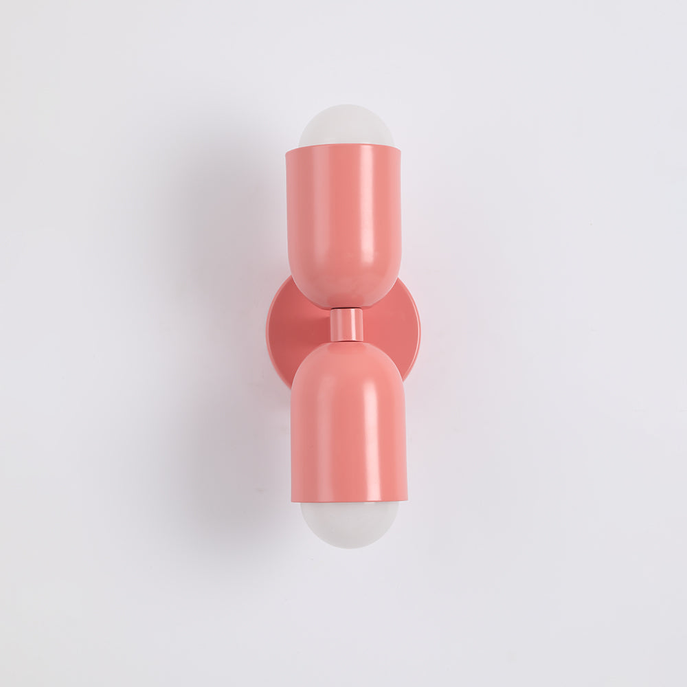 Asterra Metal LED Wall Light in Green, Pink or Red for Modern Living Spaces