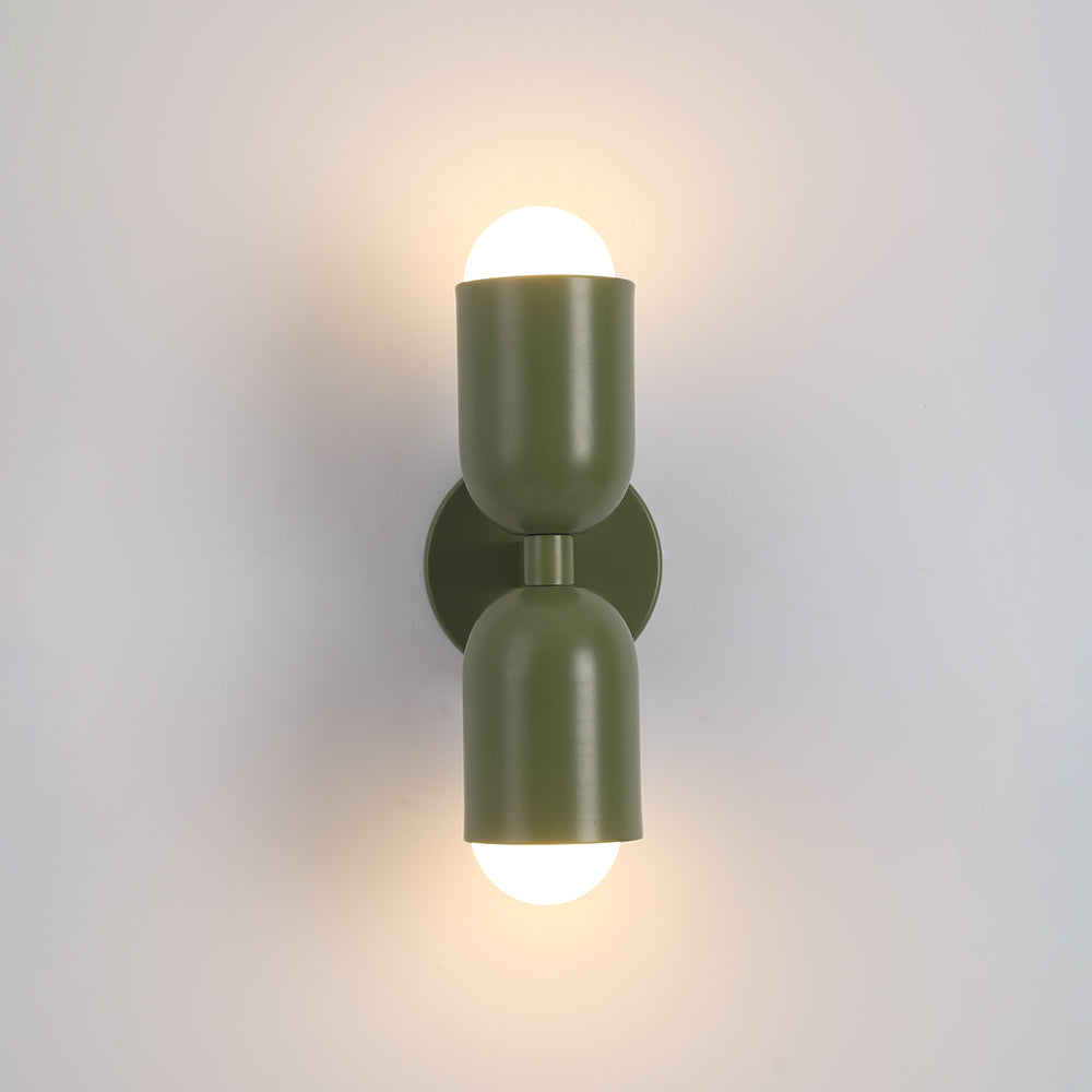 Asterra Metal LED Wall Light in Green, Pink or Red for Modern Living Spaces