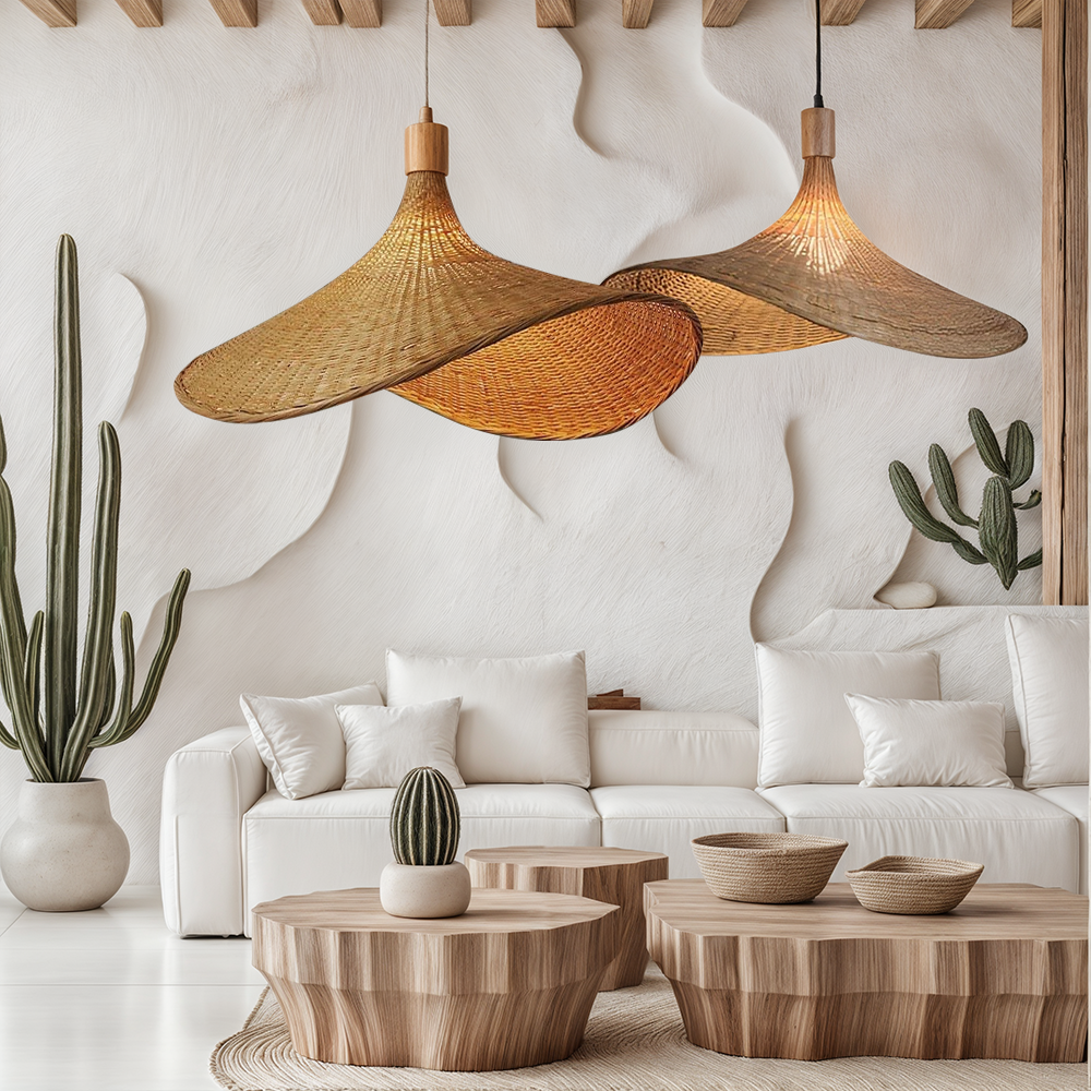 Candeeiro de Bambu Nalara com Brilho Quente e Aconchegante para Qualquer Divisão