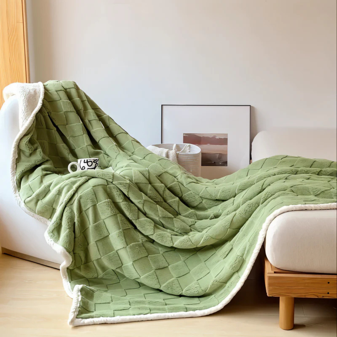 Velora | Luxury Reversible Fleece Plaid Throw Blanket