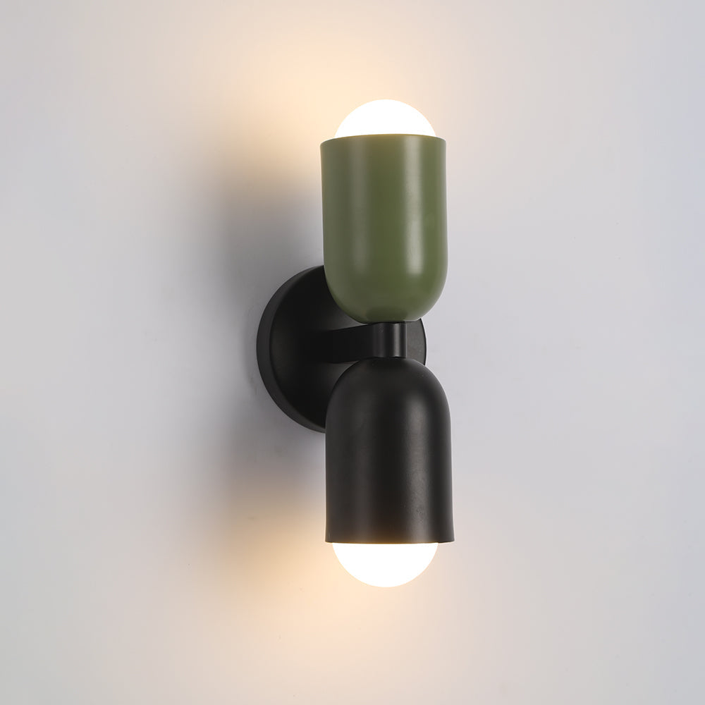 Asterra Metal LED Wall Light in Green, Pink or Red for Modern Living Spaces