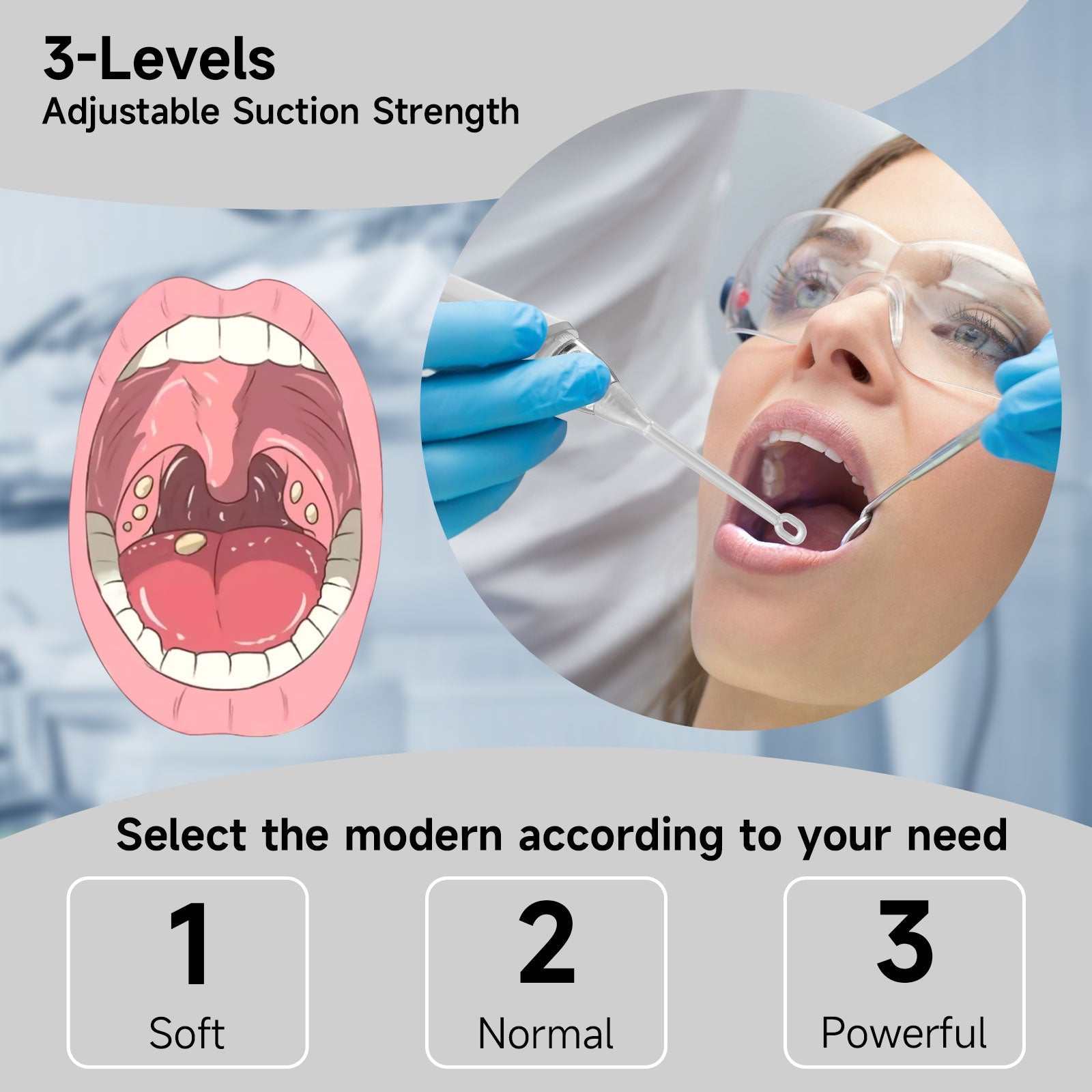 Sæt til fjernelse af mandelsten med skyllesprøjte til hjemmebrug