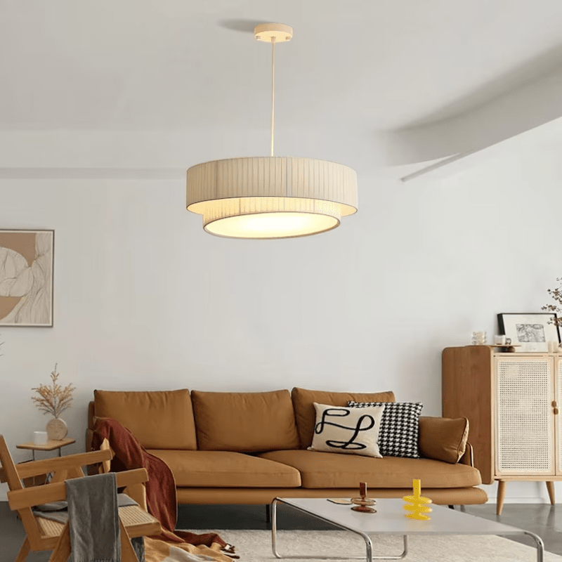 Aurelia Pleated Fabric Pendant Lamp with Soft Glow Ambience