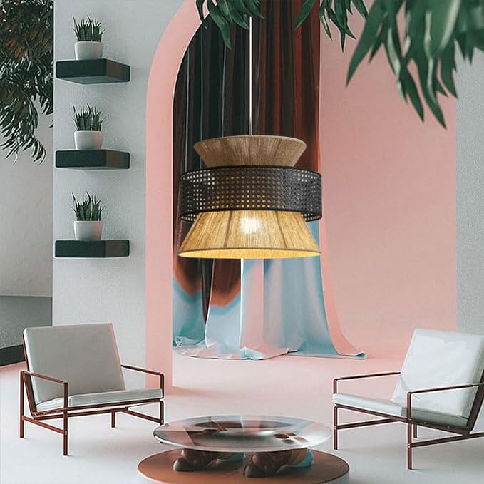 Kinari Handmade Hemp Rope Pendant Light Japanese Inspired Chandelier