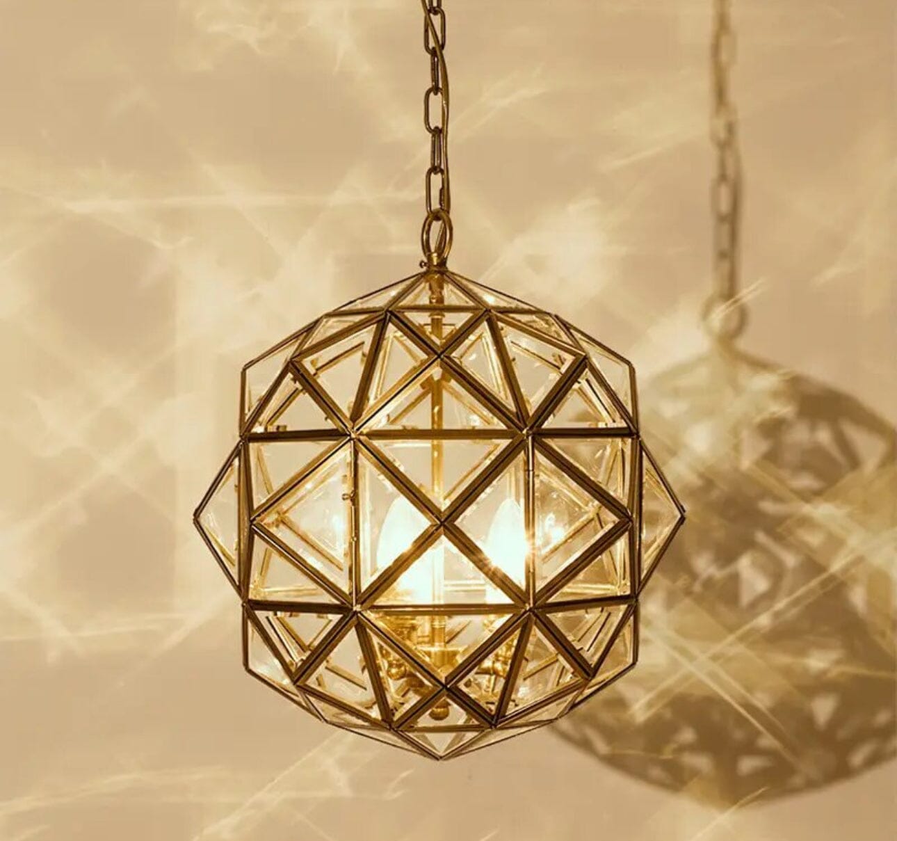 Nyra Prism Glass Pendant Light for Indoor and Outdoor