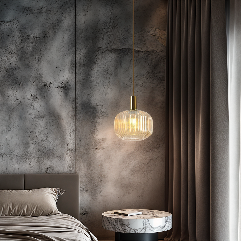 Nystral Fluted Glass Pendant Lights for Nordic Home Interiors