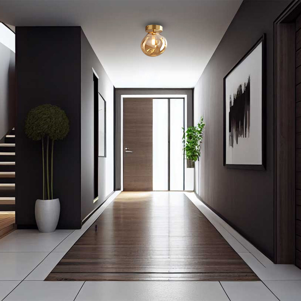 CelestiaNova Glass Globe Wall Lamp For Living Room