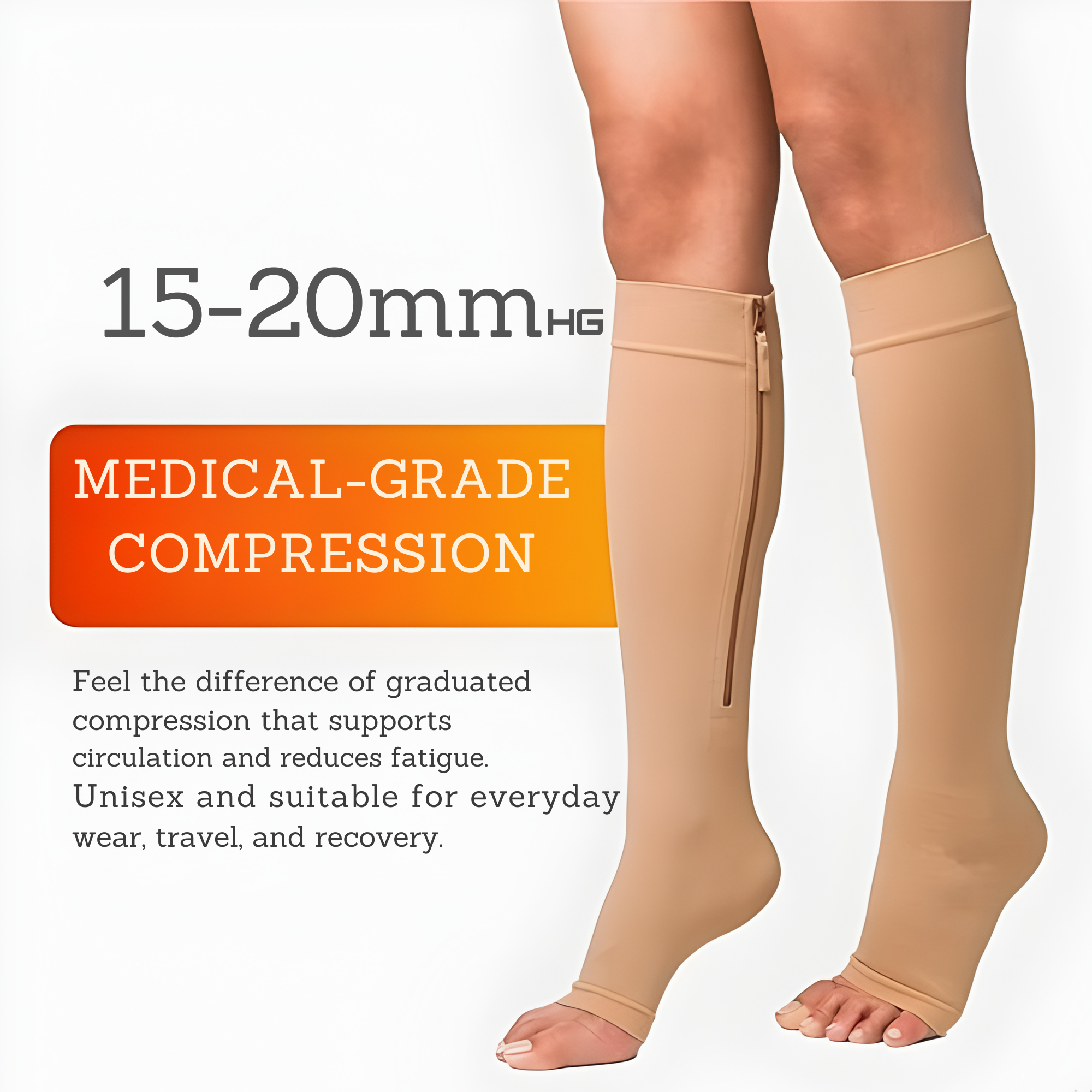 ZenStride Support Socks - Instant Comfort For Swelling And Leg Fatigue