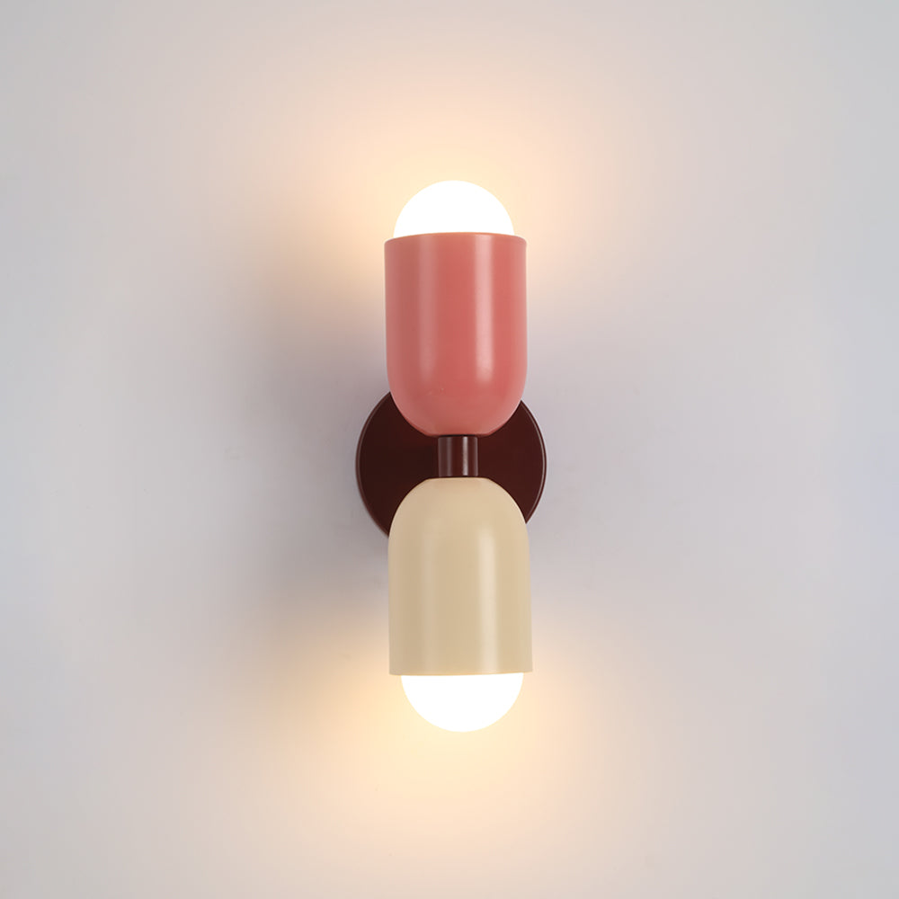Asterra Metal LED Wall Light in Green, Pink or Red for Modern Living Spaces