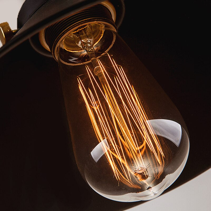 Suspension cône en laiton Elora style industriel vintage