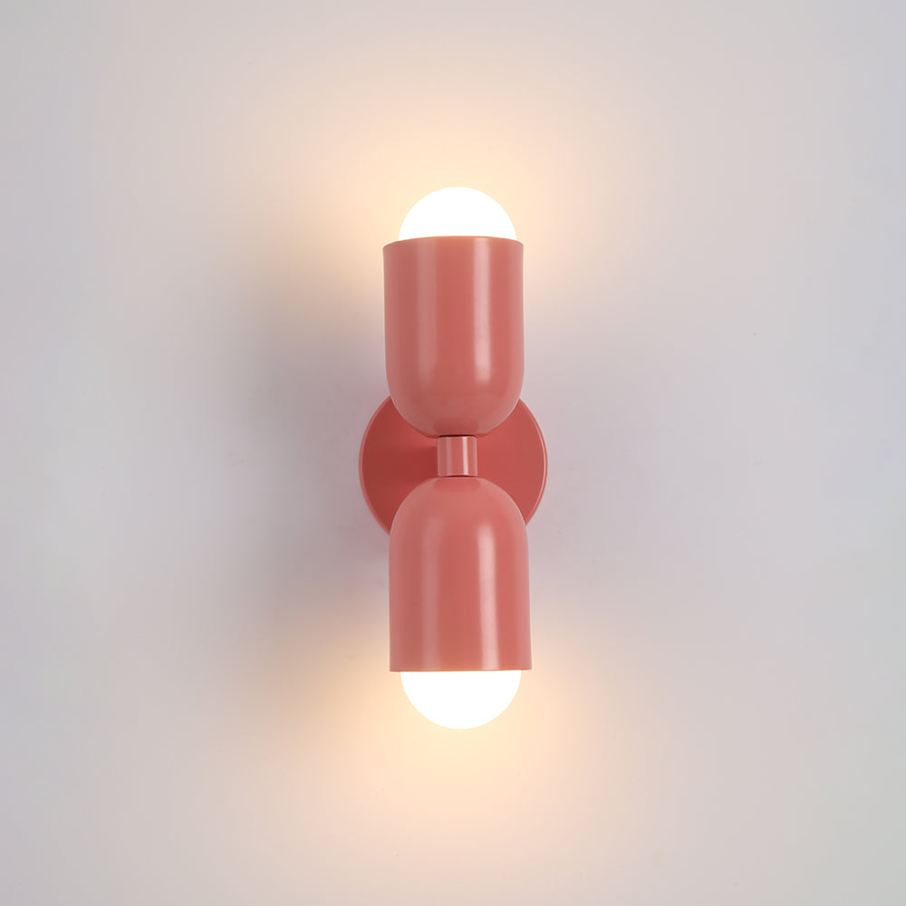 Asterra Metal LED Wall Light in Green, Pink or Red for Modern Living Spaces