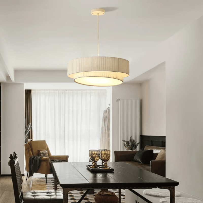 Aurelia Pleated Fabric Pendant Lamp with Soft Glow Ambience