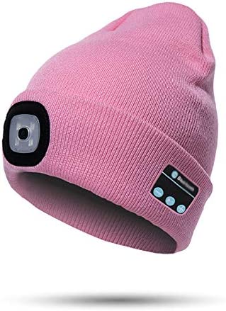 Bluetooth Beanie Hat With Light and Wireless Headphones, Bluetooth 5.0