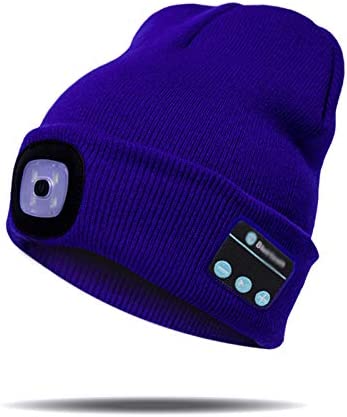 Bluetooth Beanie Hat With Light and Wireless Headphones, Bluetooth 5.0