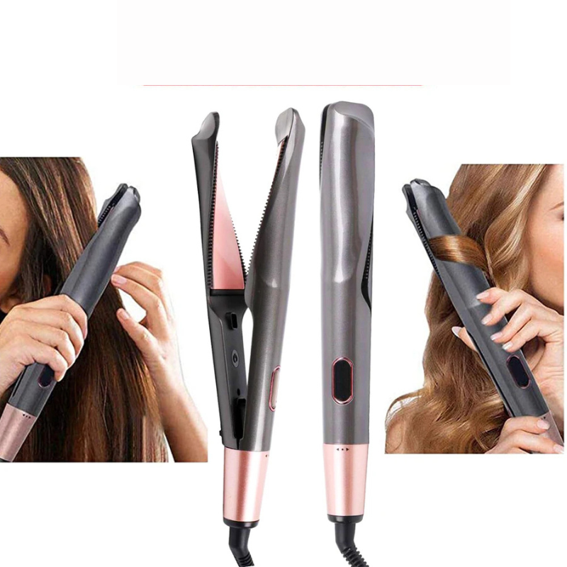 Styler 2-en-1 AeriGlow à ions négatifs pour cheveux lisses