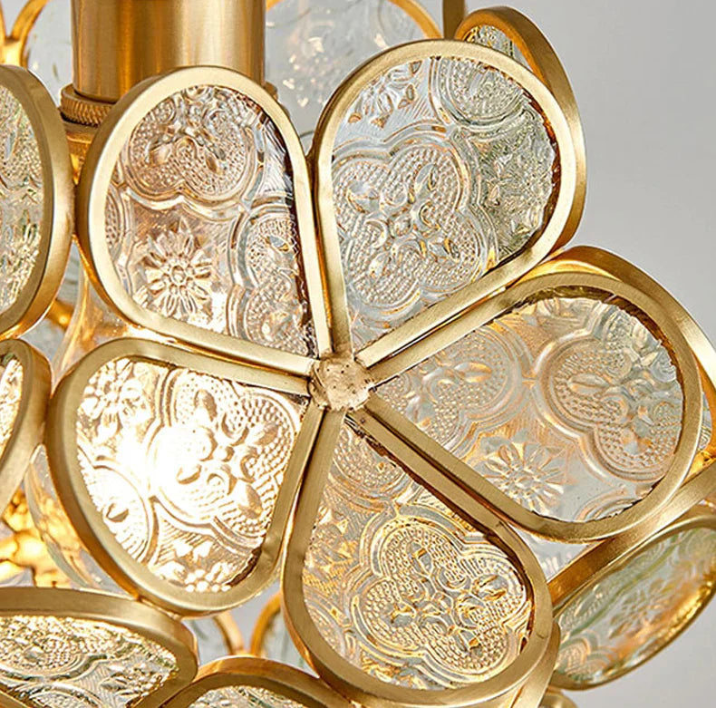 Nova Bloom Glass Pendant Light With Nordic Flower Design