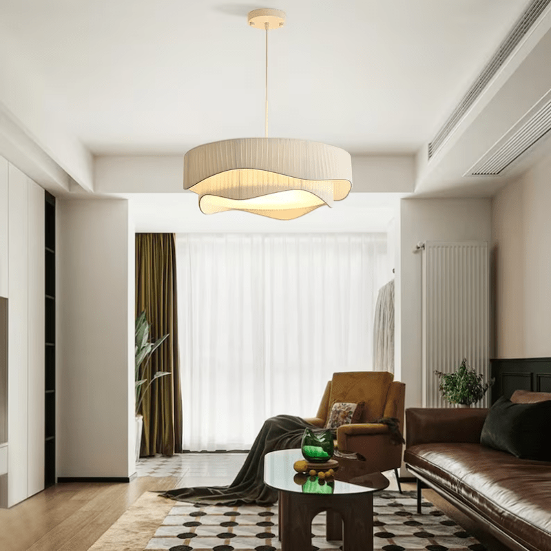 Aurelia Pleated Fabric Pendant Lamp with Soft Glow Ambience