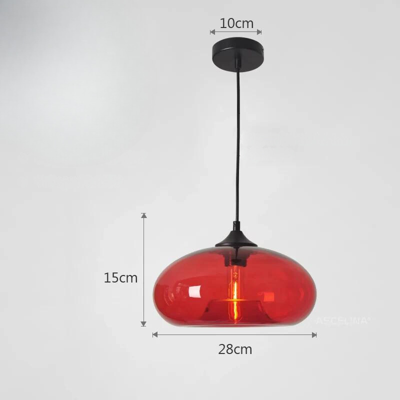 Aurelle | Retro Colored Glass Pendant Lamp For Living Room