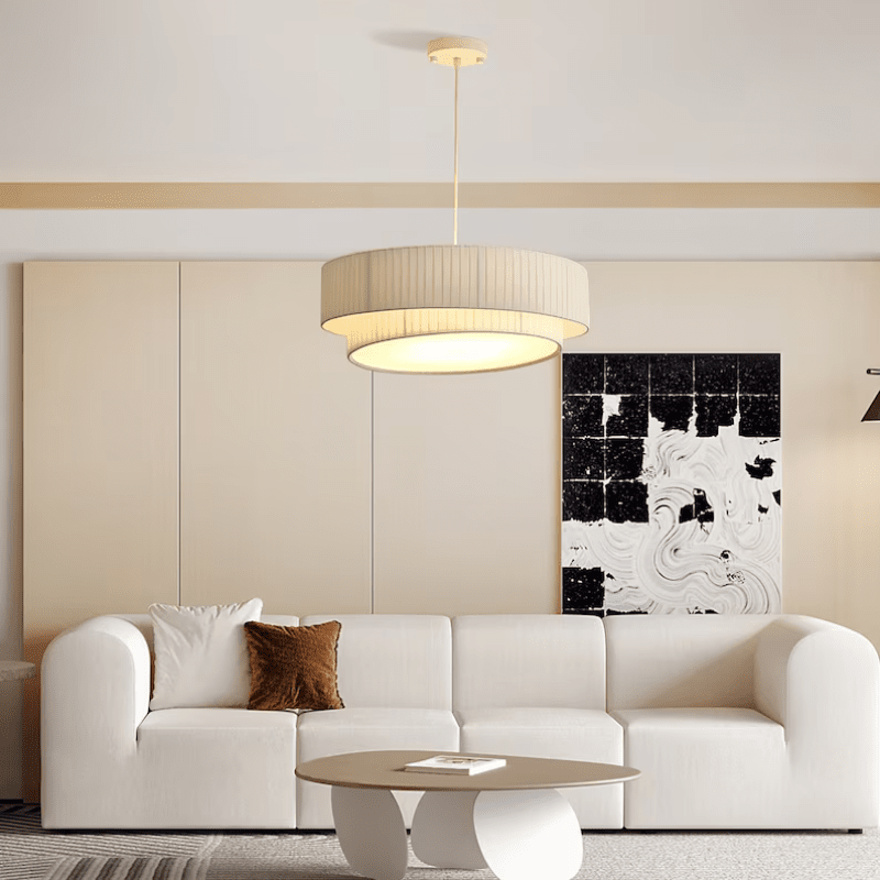 Aurelia Pleated Fabric Pendant Lamp with Soft Glow Ambience