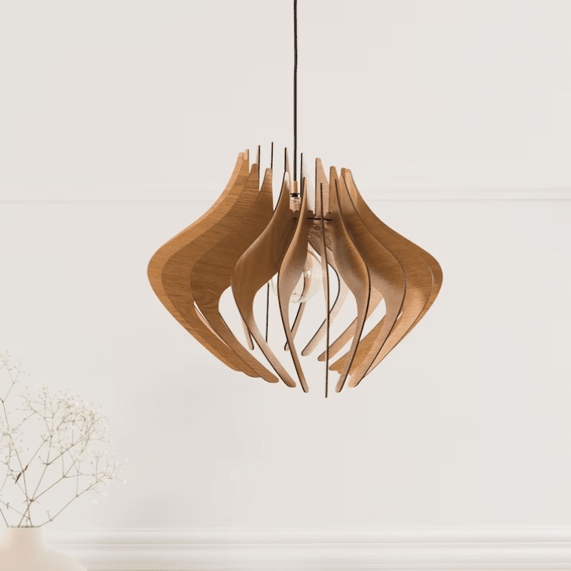 Orion Wood Pendant Light | Handcrafted in Greece, Artisan