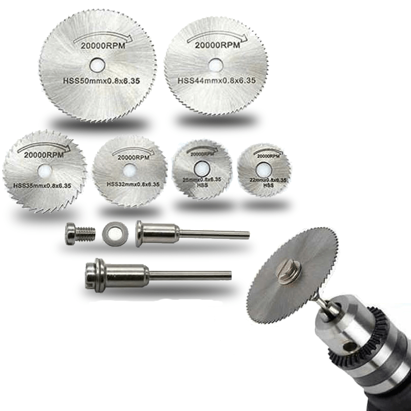 Ensemble de 6 lames de scie pour perceuses en acier rapide pour bois, métal et plastique