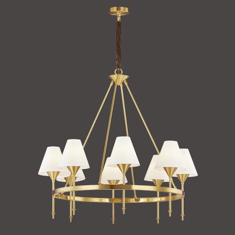 Lyra Linen Shade Chandelier With Soft Ambient Glow Effect