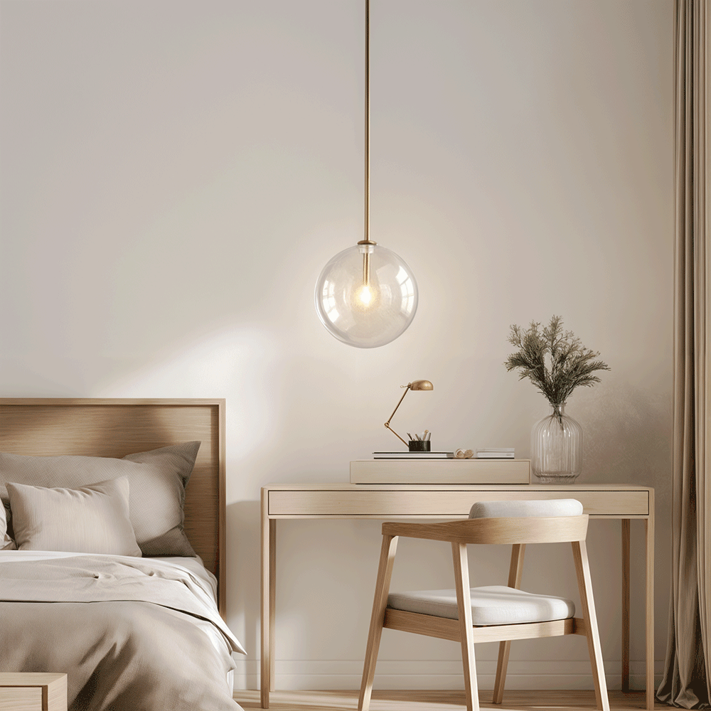 Arden Nordic Glass Orb Pendant Lights by Linvale Studio