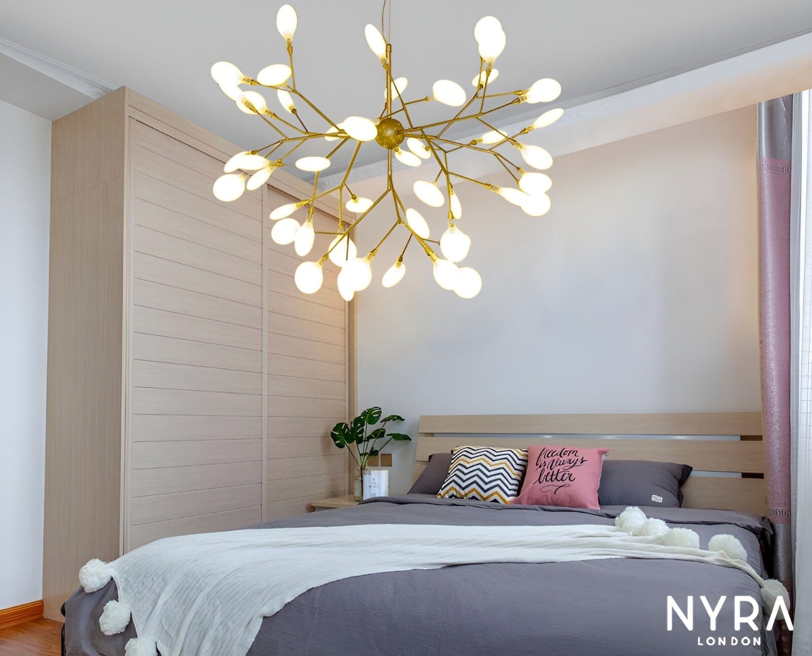 LumaFlare Iron LED Chandelier for Modern Interiors Style