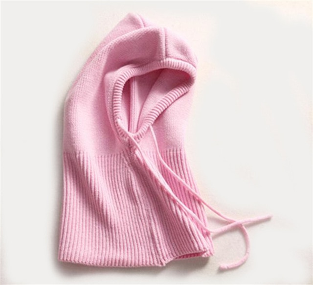 Winter Knit Beanie With Reinforced Wool Blend Insulation And Hooded Balaclava Style