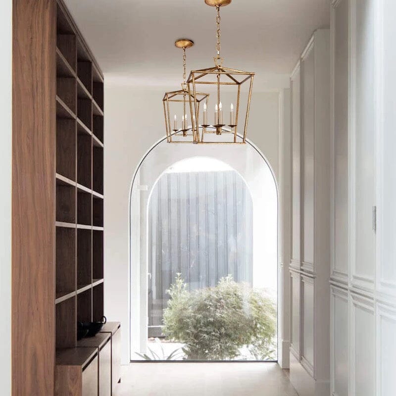 Candeeiro Suspenso Asteron Retro com Gaiola para Velas para Salas de Jantar