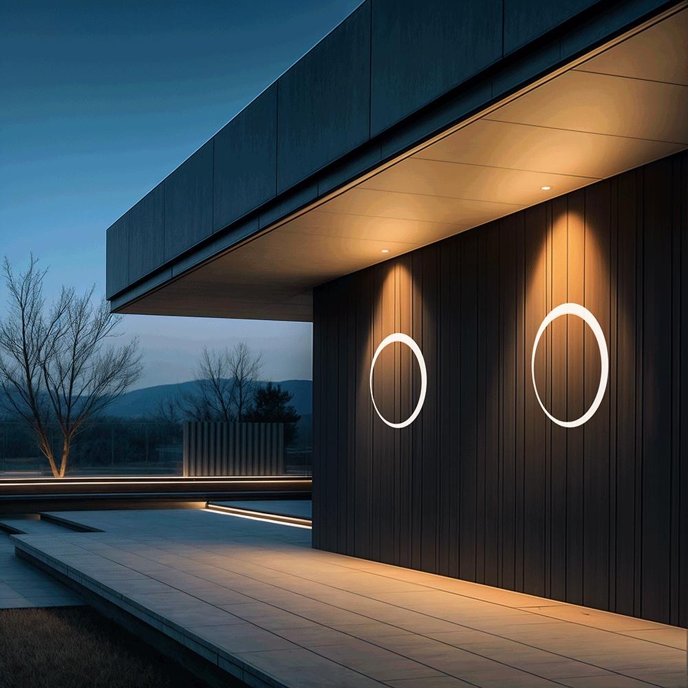 LumiCirque Orbit Outdoor Circular Iron Wall Light Modern
