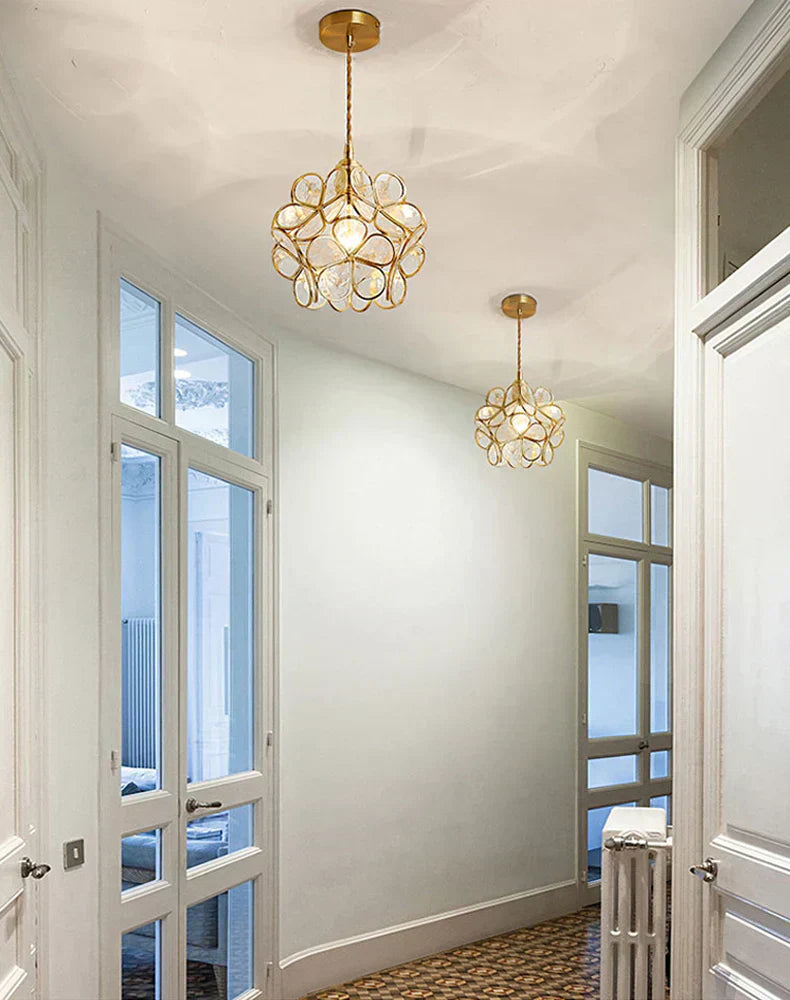 Nova Bloom Glass Pendant Light With Nordic Flower Design