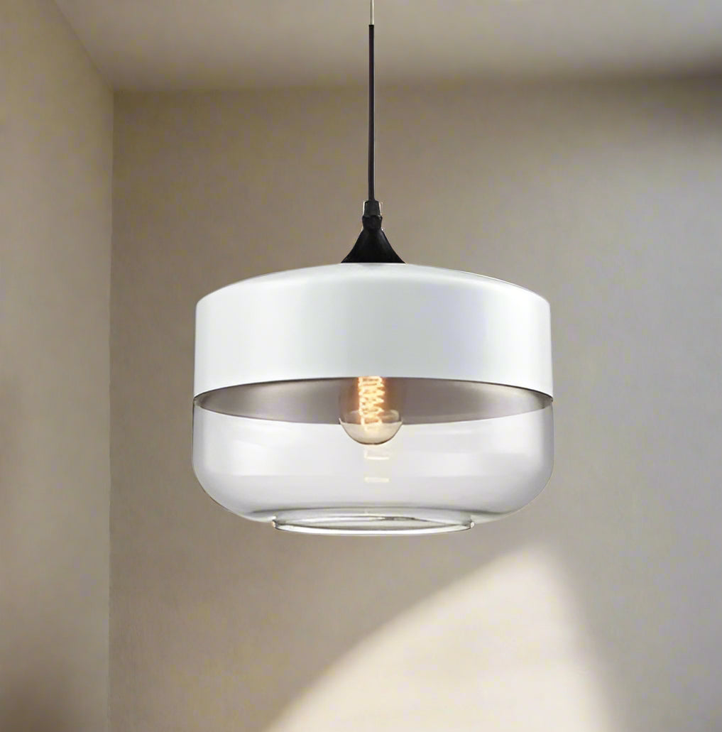 Kirrae Glass and Wood Pendant Light Luxurious Design