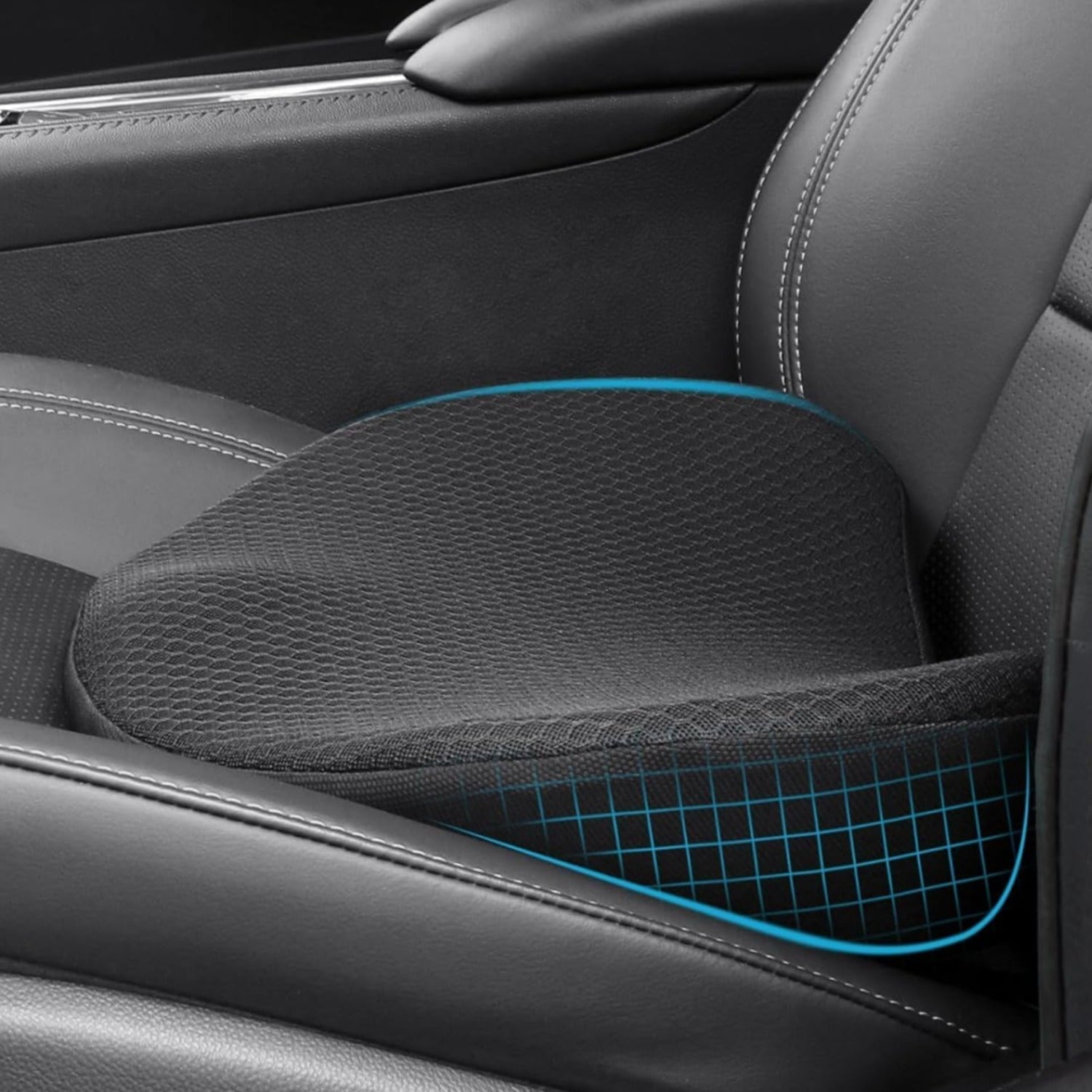 Cuscino ergonomico per sedile auto AleraLift per conducenti di bassa statura