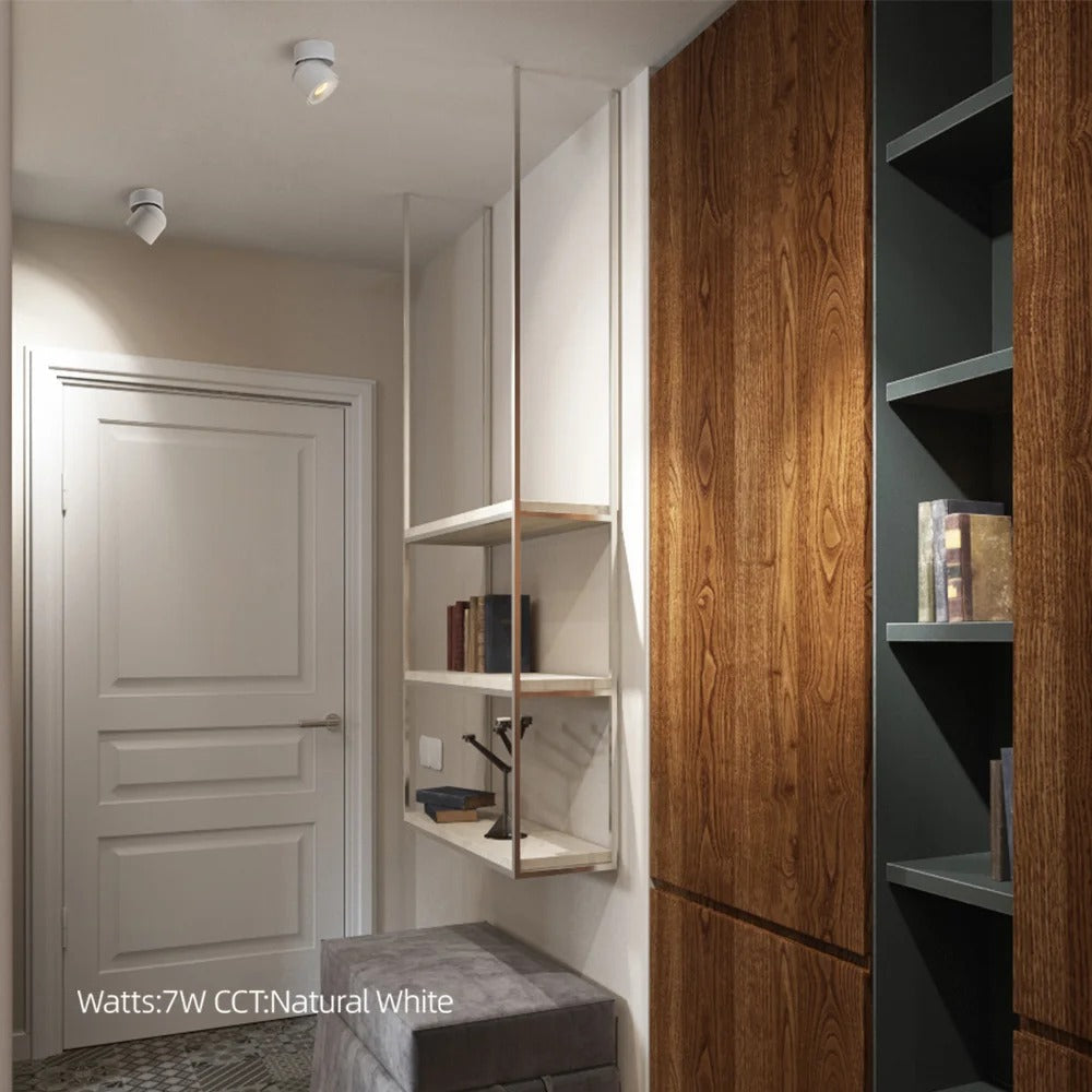 LumaPivot Foco de Teto LED Rotativo 360° para Casas