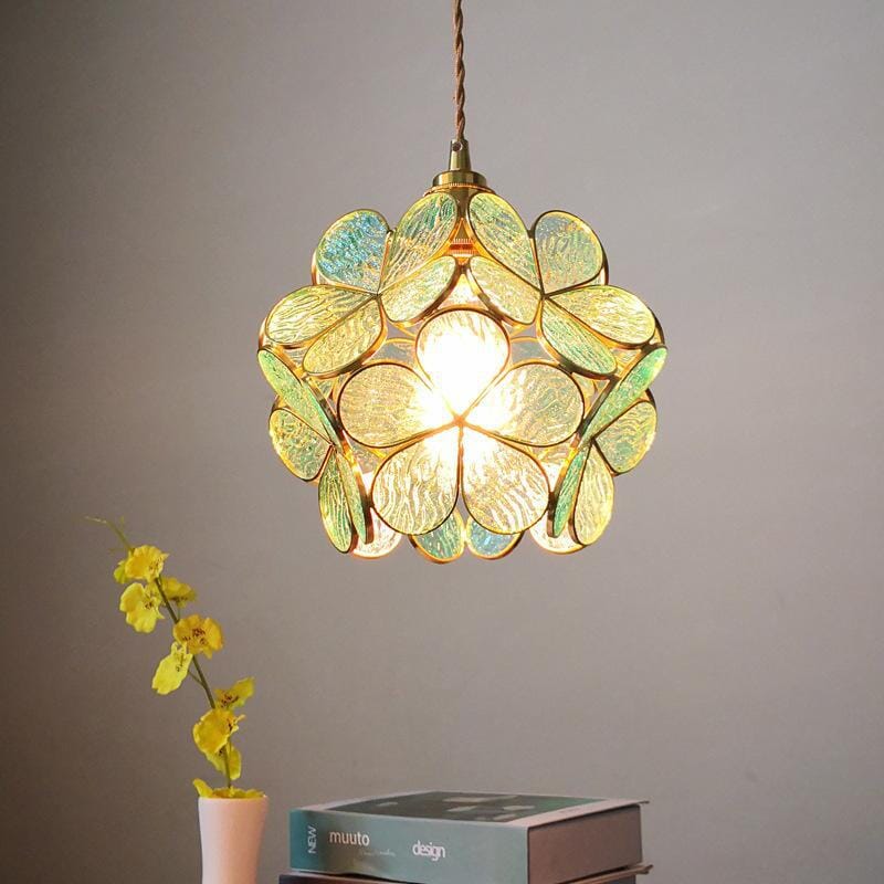 Nova Bloom Glass Pendant Light With Nordic Flower Design
