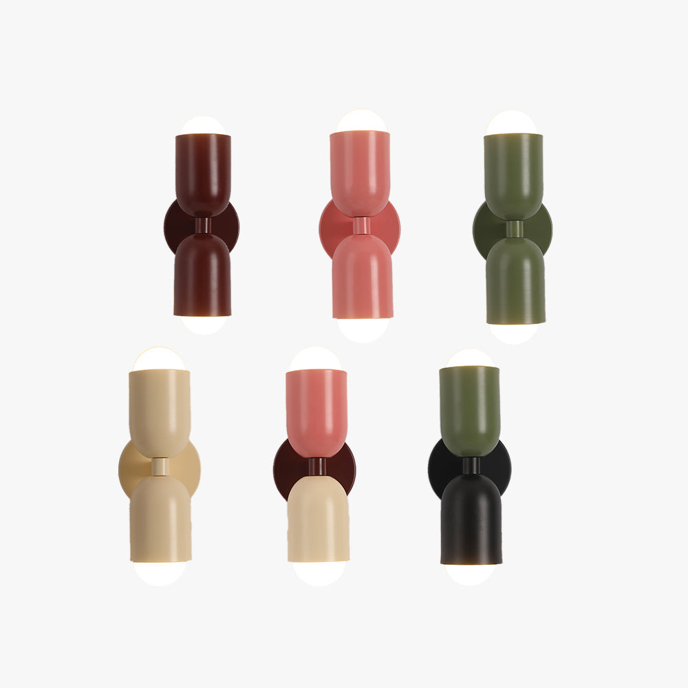 Asterra Metal LED Wall Light in Green, Pink or Red for Modern Living Spaces