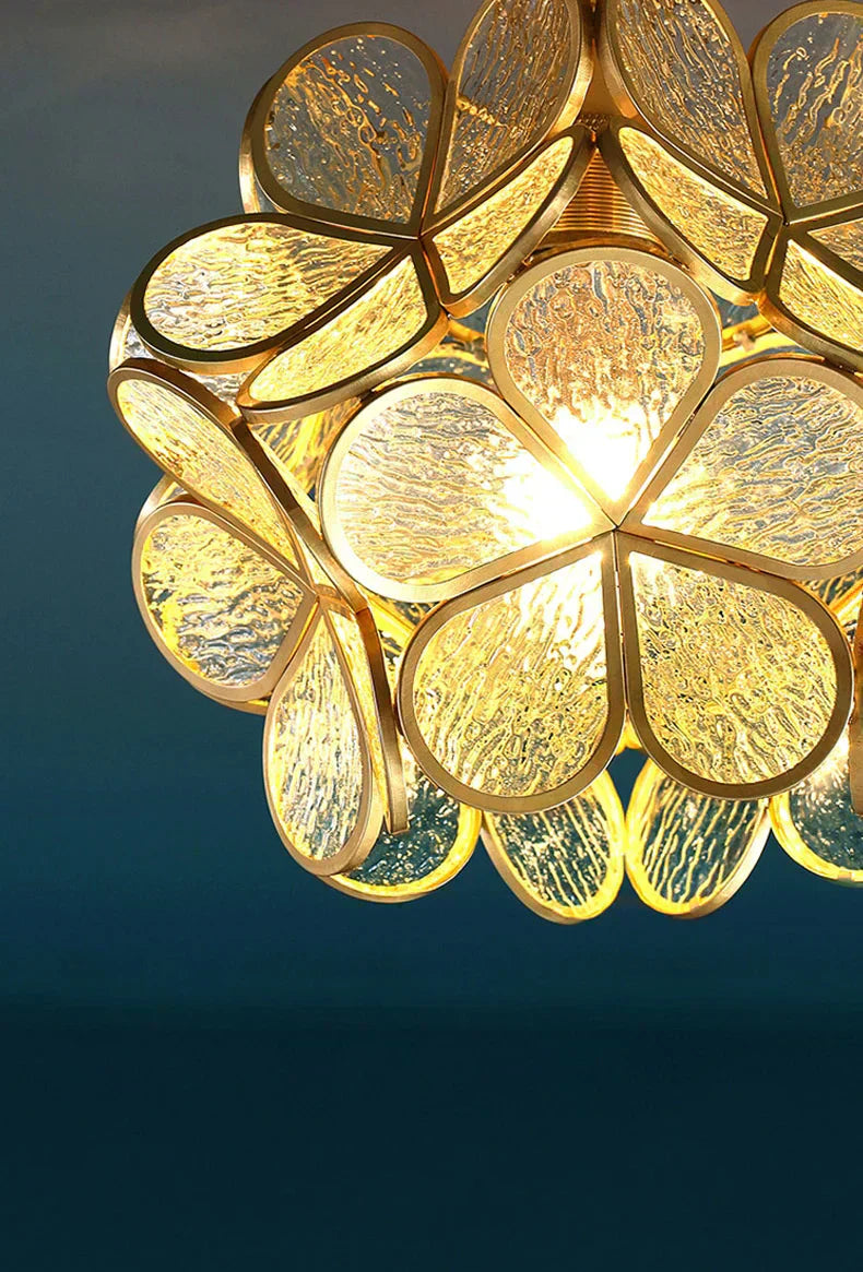 Nova Bloom Glass Pendant Light With Nordic Flower Design