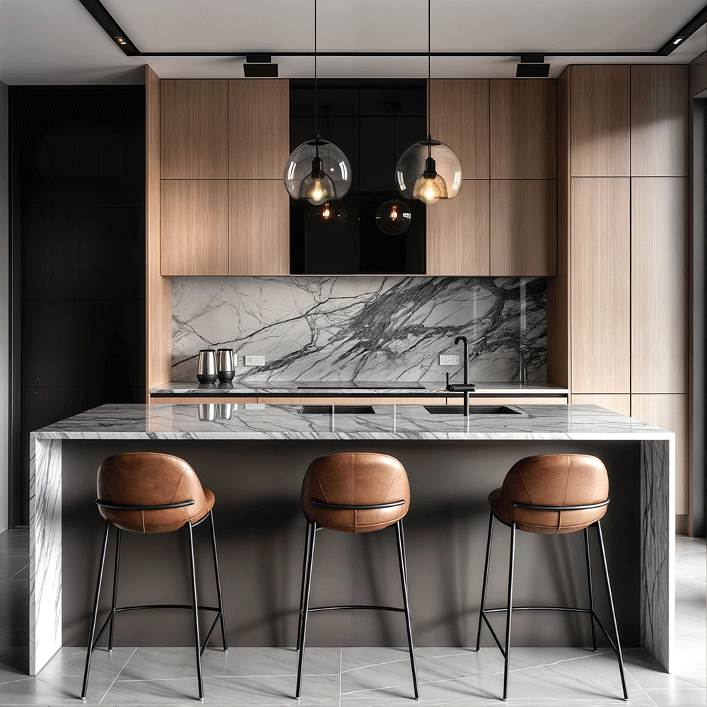 Lyris Glass Pendant Lamps for Modern Kitchens and Bathrooms