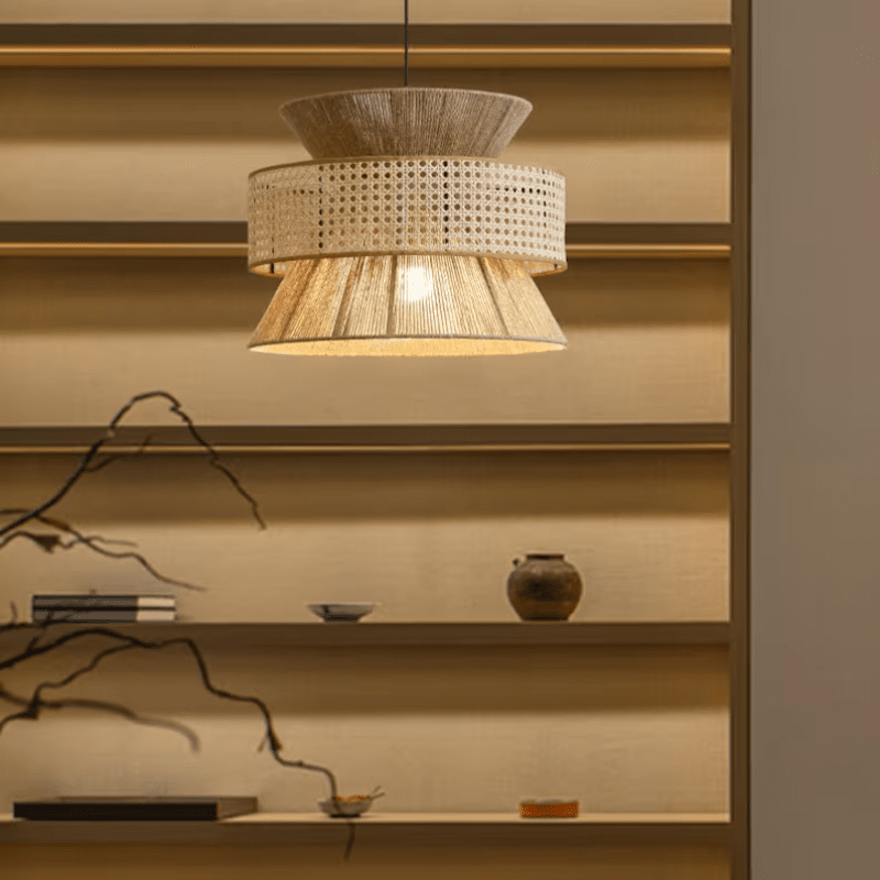 Kinari Handmade Hemp Rope Pendant Light Japanese Inspired Chandelier