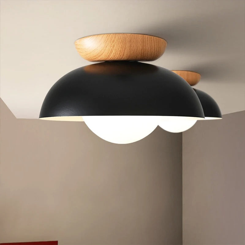 NordicLume Ceiling Light Wood and Iron Minimalist Fixture