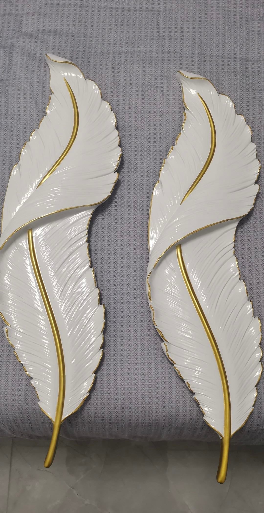 Nyara Nordic Feather LED Wall Lamp for Living Rooms